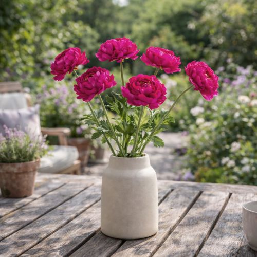 Artikel Kunstig ranunkel som en enkelt blomst til tidløs og alsidig indretning, 51 cm, 3 stk.