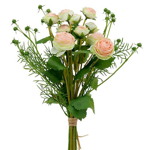 Ranunculus buket lyserød 43 cm