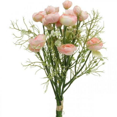 Floristik24 Kunstig Ranunculus Buket Blomsterdekoration Silkeblomster Pink L37cm