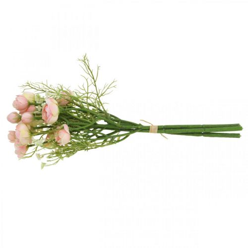 Floristik24 Kunstig Ranunculus Buket Blomsterdekoration Silkeblomster Pink L37cm