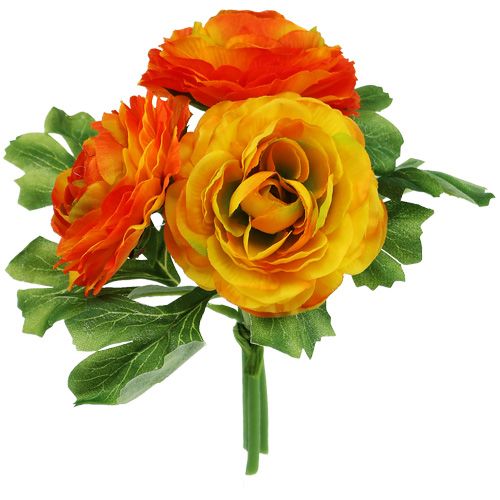 Floristik24 Ranunculus buket orange L18cm