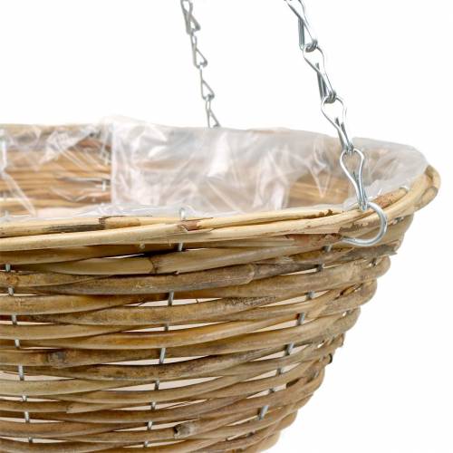 Floristik24 Rattan hængende kurv Ø35 / Ø40cm, sæt med 2