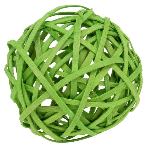 Floristik24 Rattan kugle lysegrøn Ø6cm 6stk