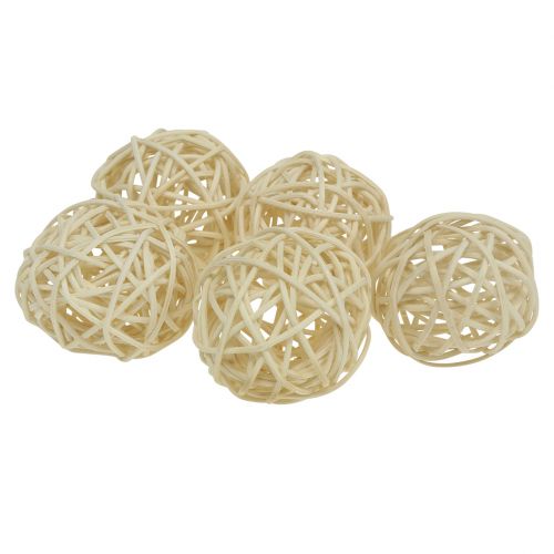 Floristik24 Rattankugle bleget Ø4cm 24 stk