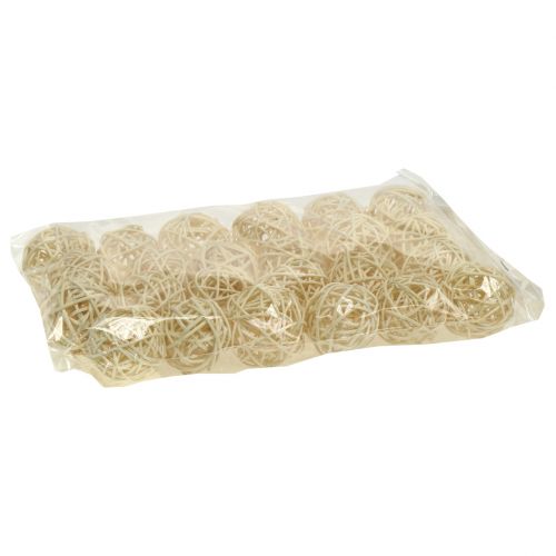 Artikel Rattankugle bleget Ø4cm 24 stk