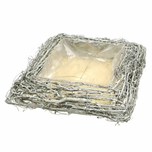 Artikel Plantepudegrene vasket hvide 40cm x 40cm H10cm