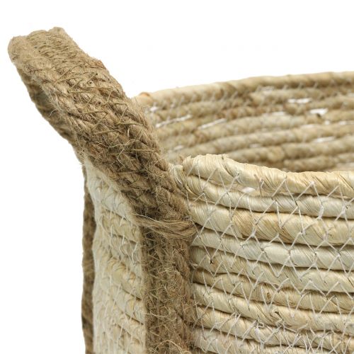 Floristik24 Rattan kurv natur/brun Ø40/32/26cm 3stk
