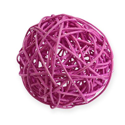 Floristik24 Rattan kugle 10 cm lilla 10stk