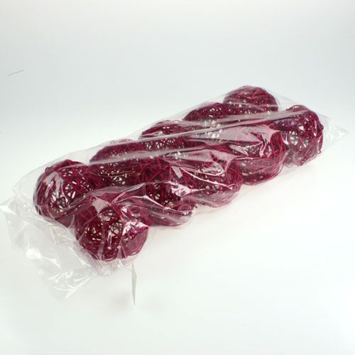 Floristik24 Rottingkugle Ø10cm Fuchsia 10stk