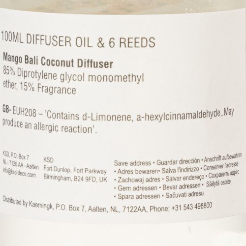 Artikel Rumduftdiffuser med eksotisk kokos- og mangoduft for langvarig friskhed derhjemme, 19 cm, 2 stk.