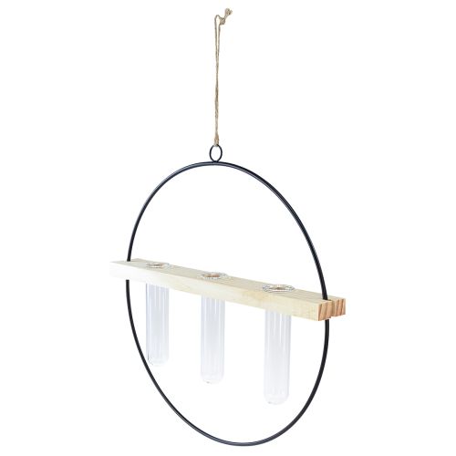 Artikel Reagensglas dekorativ vase dekorativ ring metal sort 29×4×29cm