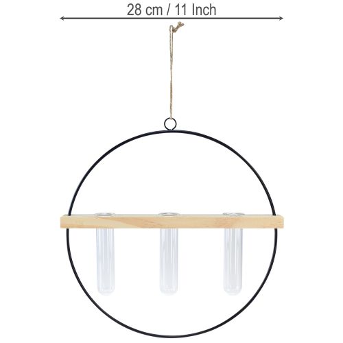 Artikel Reagensglas dekorativ vase dekorativ ring metal sort 29×4×29cm