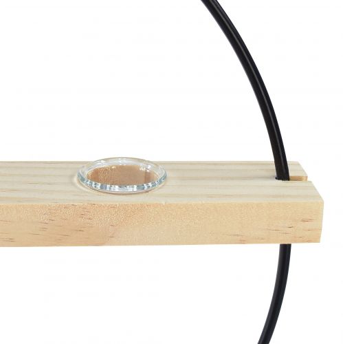 Artikel Reagensglas dekorativ vase dekorativ ring metal sort 29×4×29cm
