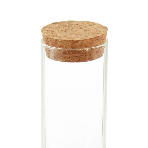 Artikel Reagensglas dekorativ vase med kork låg Ø4cm H18cm 6 stk