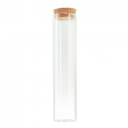 Reagensglas dekorativ vase med kork låg Ø4cm H18cm 6 stk