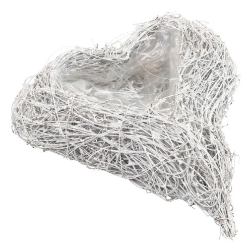 Floristik24 Vine hjerte plante hjerte plante skål hvid natur 16×19cm×5,5cm
