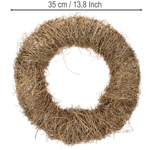 Krans af naturmateriale, naturlig dekorativ krans til gør-det-selv-projekter, 35 cm | Floristik24.dk