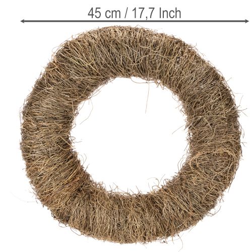 Vinrankrans, ubehandlet, rund, naturlig krans til hobbybrug, 45 cm | Floristik24.dk