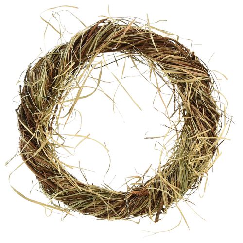 Artikel Vinrankrans naturkrans med høbrungrøn Ø25cm 3 stk