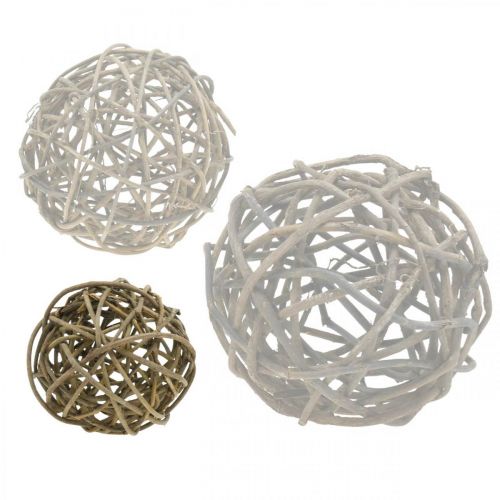 Floristik24 Deco kugle vinstok naturlig mørk Ø15cm