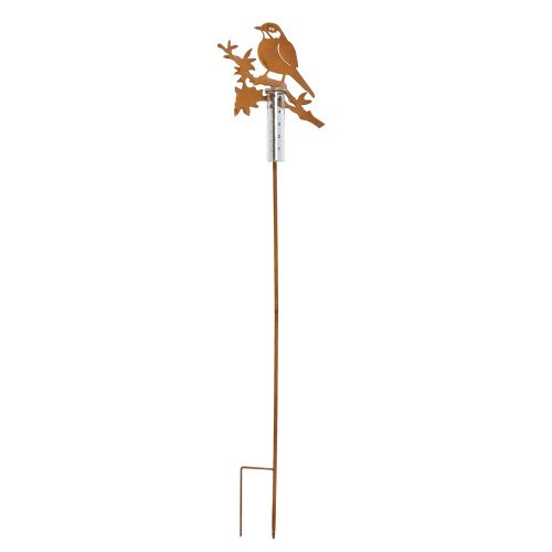 Floristik24 Regnmåler haveprop rustfugl 23x7,5x110cm