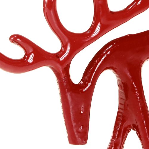 Artikel Rensdyrsdekorationsfigur metal borddekoration jul rød 15cm