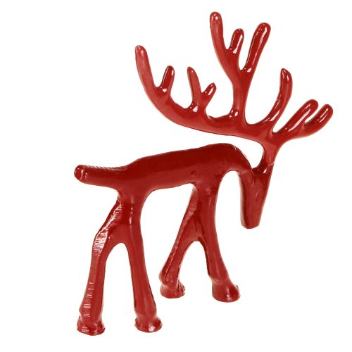 Artikel Rensdyrsdekorationsfigur metal borddekoration jul rød 15cm
