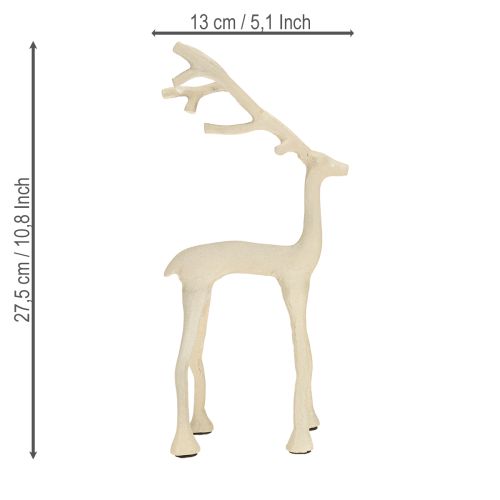 Artikel Rensdyrdekoration hjortefigur metal grå ler optik H27,5 cm
