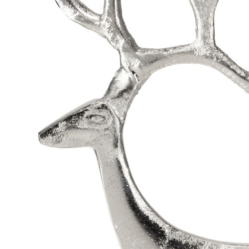 Artikel Rensdyr dekoration hjorte figur metal sølv H31cm