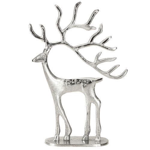 Artikel Rensdyr dekoration hjorte figur metal sølv H31cm
