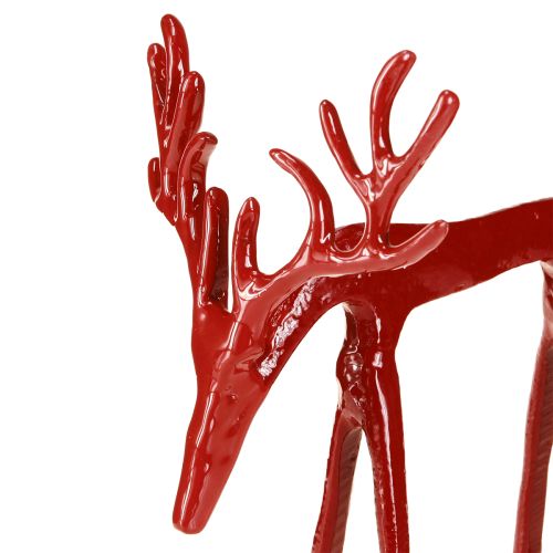 Artikel Rensdyrsdekoration metalfigur juledekoration rød 16×13×19 cm