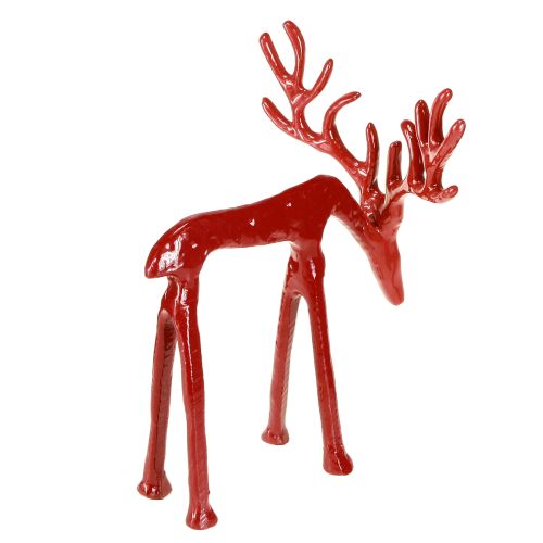 Artikel Rensdyrsdekoration metalfigur juledekoration rød 16×13×19 cm