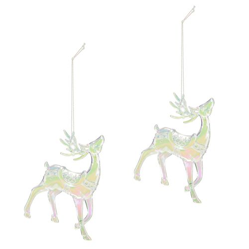 Artikel Rensdyrpynt julepynt iriserende H12cm 3stk