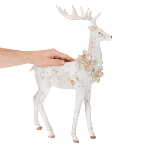 Dekorativ hjortefigur med kogledekoration til vinterdekoration, 49 cm | Floristik24.dk
