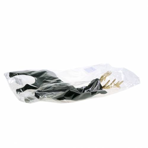 Artikel Deco hjorte flok sort, guld 40cm