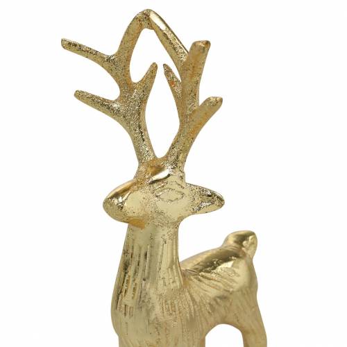 Floristik24 Dekorativt rensdyr gyldent metal 12,5cm × 6,5cm 3stk