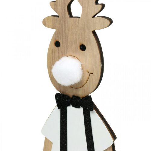Artikel Rensdyr træ dekoration figur jule at sætte 12×6,5cm H45cm 2stk