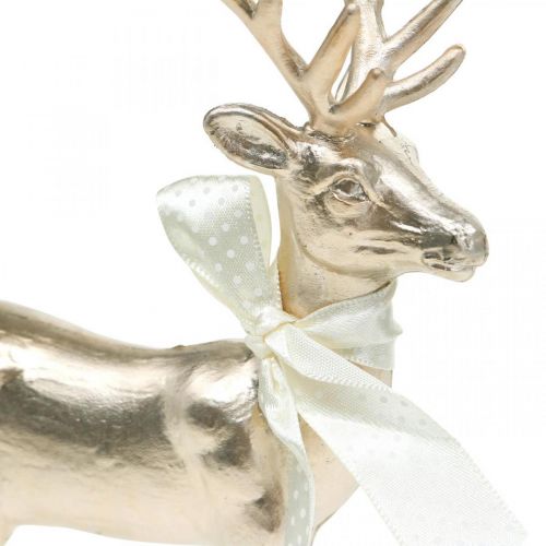 Floristik24 Deco hjorte stående champagne bordpynt jul 18,5cm 4stk