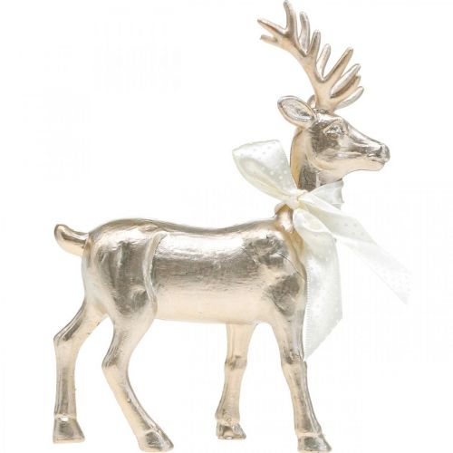 Floristik24 Deco hjorte stående champagne bordpynt jul 18,5cm 4stk