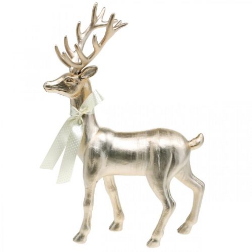 Floristik24 Dekorativ hjorte stående champagne dekorationsfigur advent 36cm