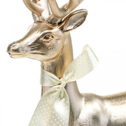 Floristik24 Dekorativ hjorte stående champagne dekorationsfigur advent 36cm
