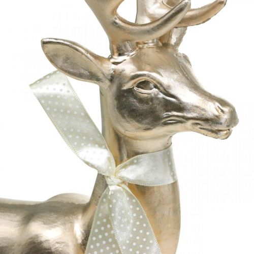 Floristik24 Dekorativ figur hjort champagne dekorativ hjort stor jul 47cm