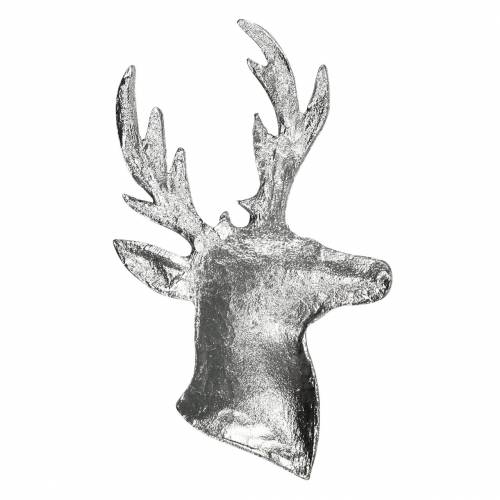 Floristik24 Dekorativ rensdyrbuste sølvmetal 8cm × 4,8cm 8 stk