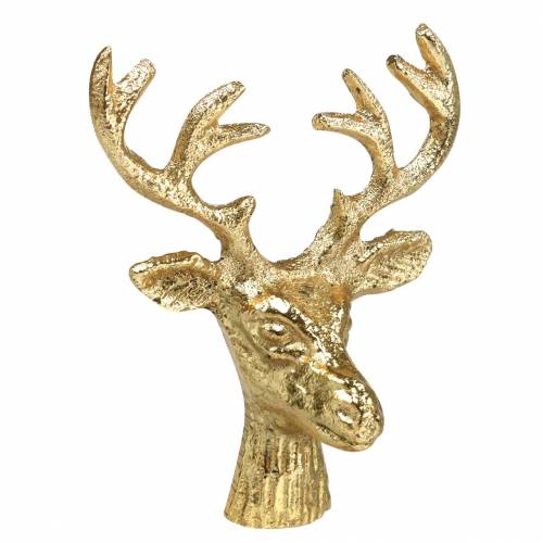 Floristik24 Julepynt hjortehoved metal gyldent 6,8cm 6stk