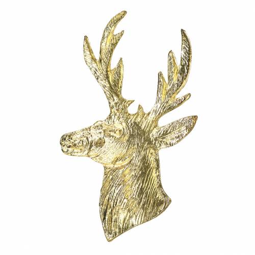 Floristik24 Dekorativ rensdyrbuste gyldent metal 8cm × 4,8cm 8 stk