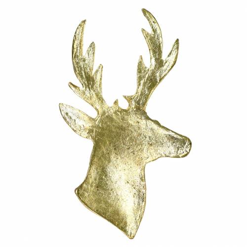 Floristik24 Dekorativ rensdyrbuste gyldent metal 8cm × 4,8cm 8 stk