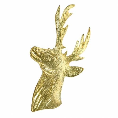 Floristik24 Dekorativ rensdyrbuste gyldent metal 8cm × 4,8cm 8 stk