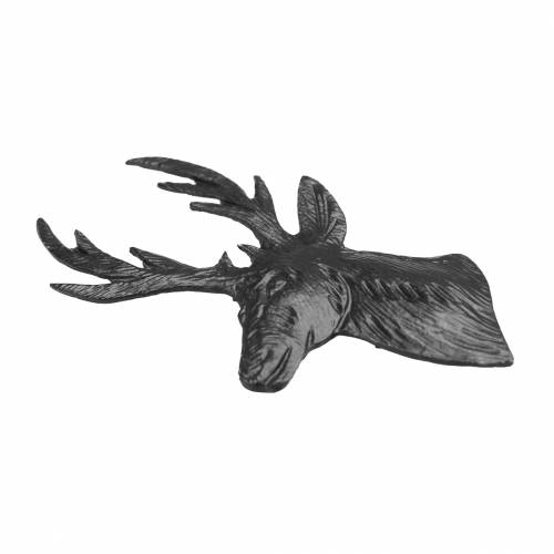Artikel Dekorativ rensdyrbuste sort metal 8cm × 4,8cm 8stk