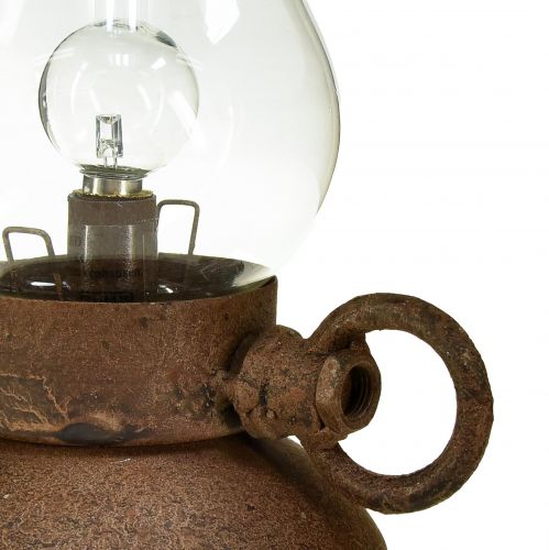 Floristik24 Retro lampe LED vintage rust bordlampe Ø10cm H18,5cm