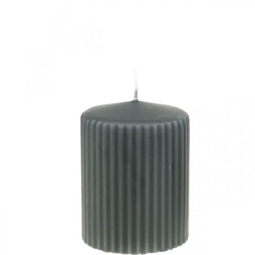 Søjlelys antracit rillet lys 70/90mm 4 stk